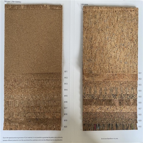 Durable Natural Cork PU Leather for Notebook Cover