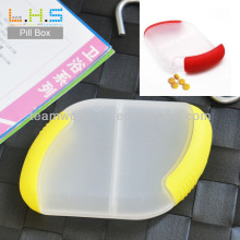 Slide Pill Box-2 grids round pill dispenser box/pill box timer