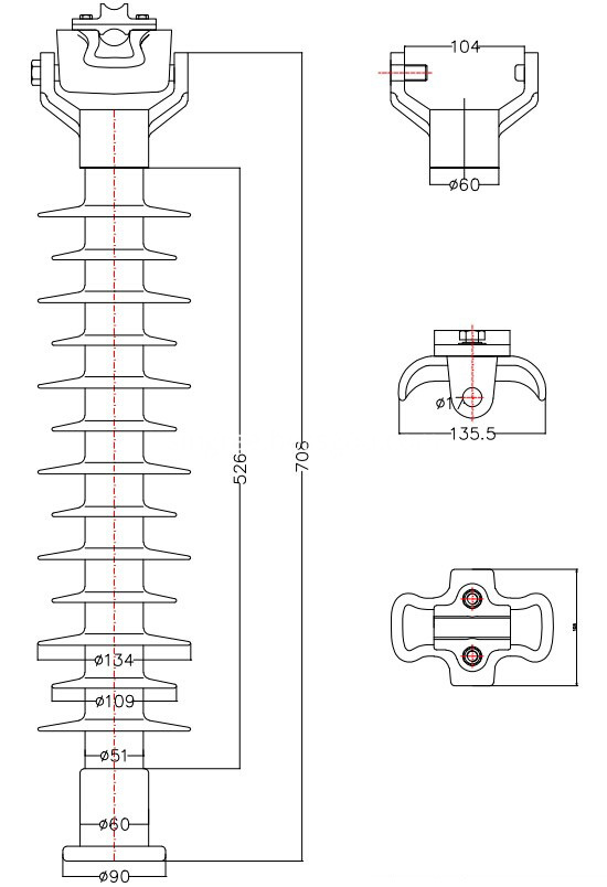 vertical post 33kv