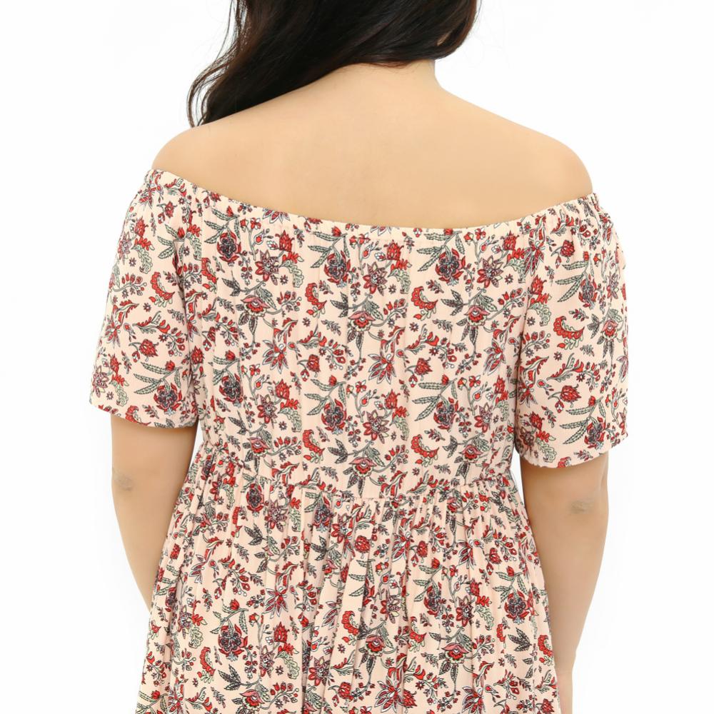 Plus Size Off Shoulder Dress