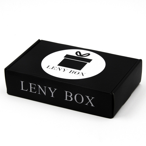 Custom Logo Matte Black Paper Corrugated Mailing Box