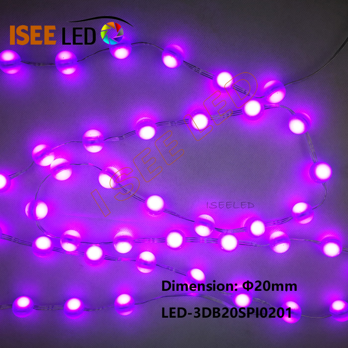 20mm 20mm piçûkî 3D LED Ball Hang