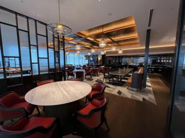 FF&E custom hotel marble dining table