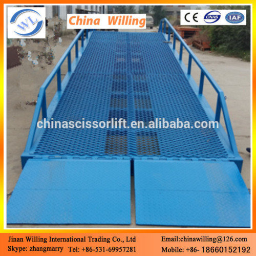 Mobile loading and unloading dock yard ramps for container