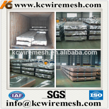 Zinc coated corrugated roofing title for building material.