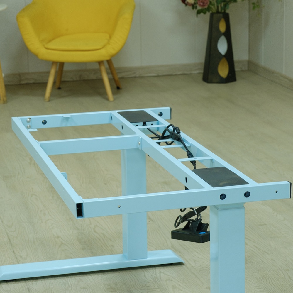 Double motor table frame