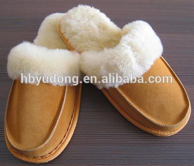 100% Genuine sheepskin slippers