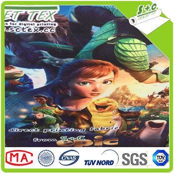 100% polyester digital printing jean fabric for table cloth