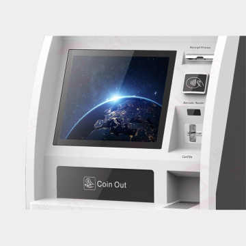 Bank ATM untuk wang kertas yang dispensing dengan pengimbasan kod QR