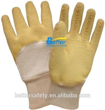 knit wrist Warm Jersey Lined Latex winter glove china wholesale