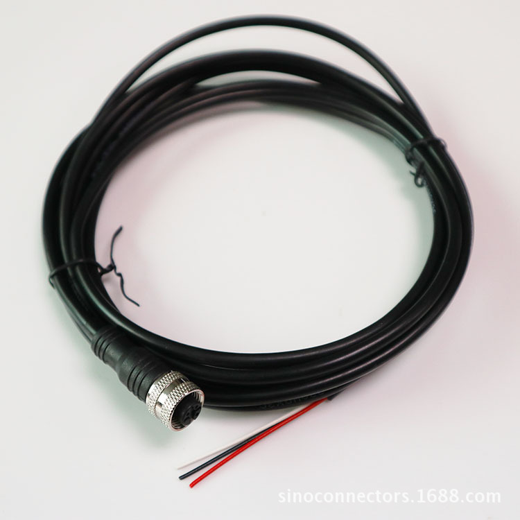 Custom  Waterproof GX12 male socket wire harness circular connector 4pin aviation cable For Car Reversing camera system