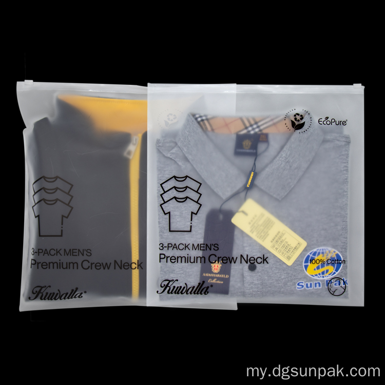 ပလတ်စတစ် ziplock ဆွေးမြေ့နံ့သာခိုင်မာသည့်ထုပ်ပိုးထားသော zipper အိတ်