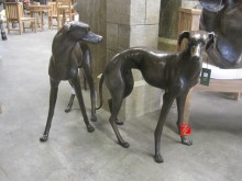 famous garden dog bronze statues