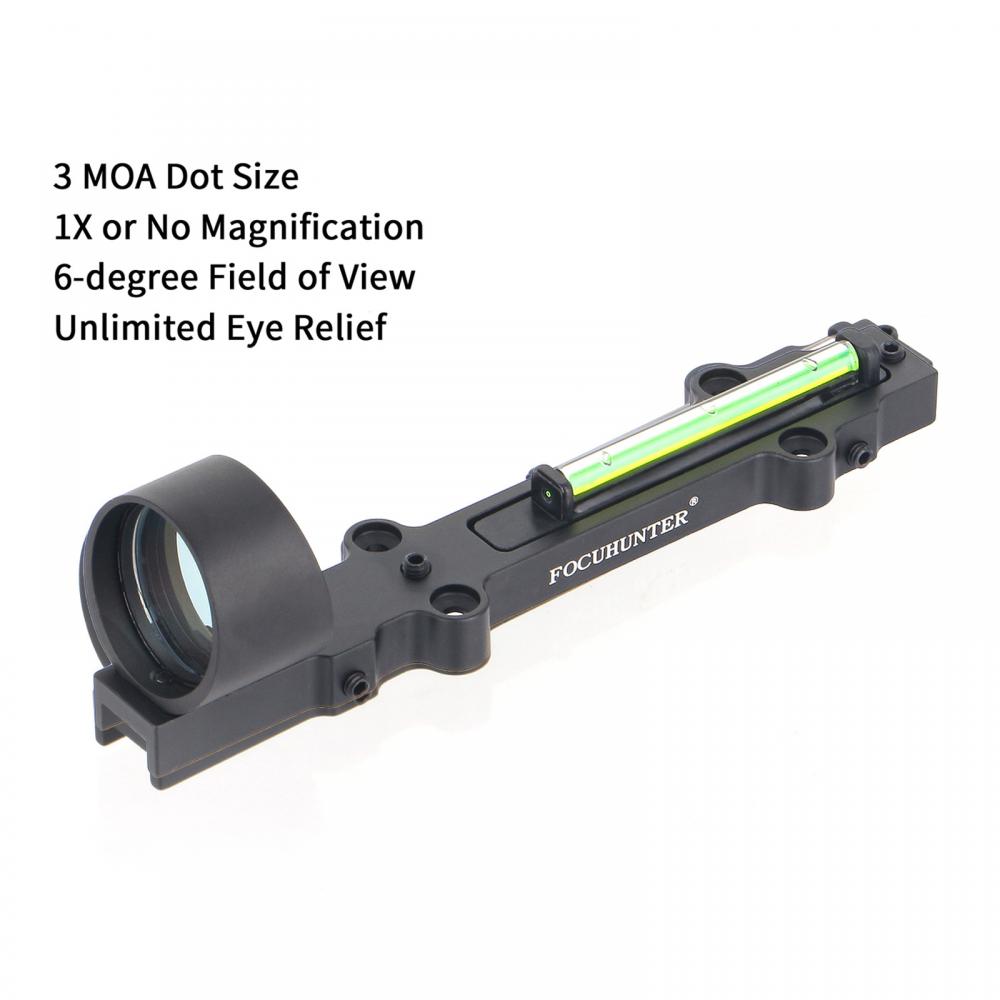 FOCUHUNTER 1x28 Shotgun Green Fiber Dot Sight