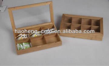 Bamboo Tea Caddy with Acrylic lid