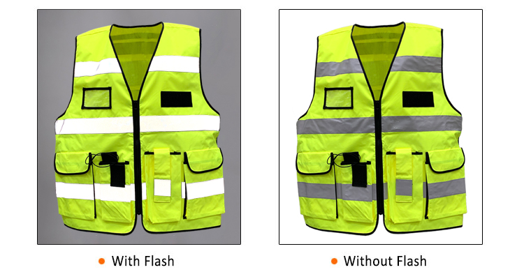High visibility polyester mesh fabric security reflective safety vest