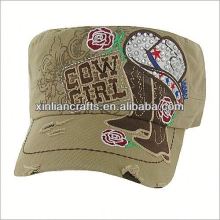 Cowgirl Theme W Stone Ponytail Cadet Cap