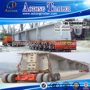 multi axles bridge girder transport semi trailer hydraulic axis steerable cast semi trailer