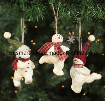 Poly Stone Snowman Decoration, Xmas Hanging Gift