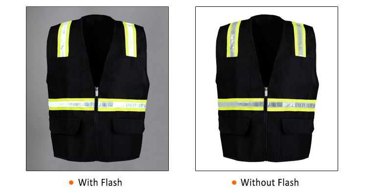 High visibility china black reflective security custom elastic safety vest