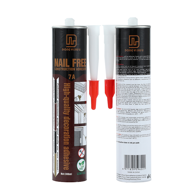 super premium 7A quality standard Custom accept best glue nail free glue adhesive for pvc wall panels