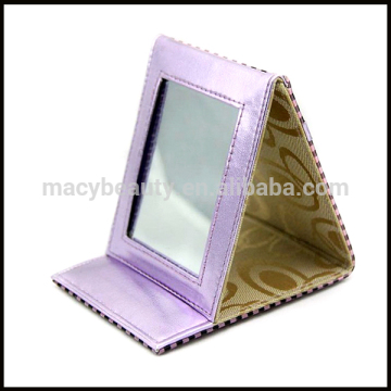 Pu square cute desktop cosmetic mirror