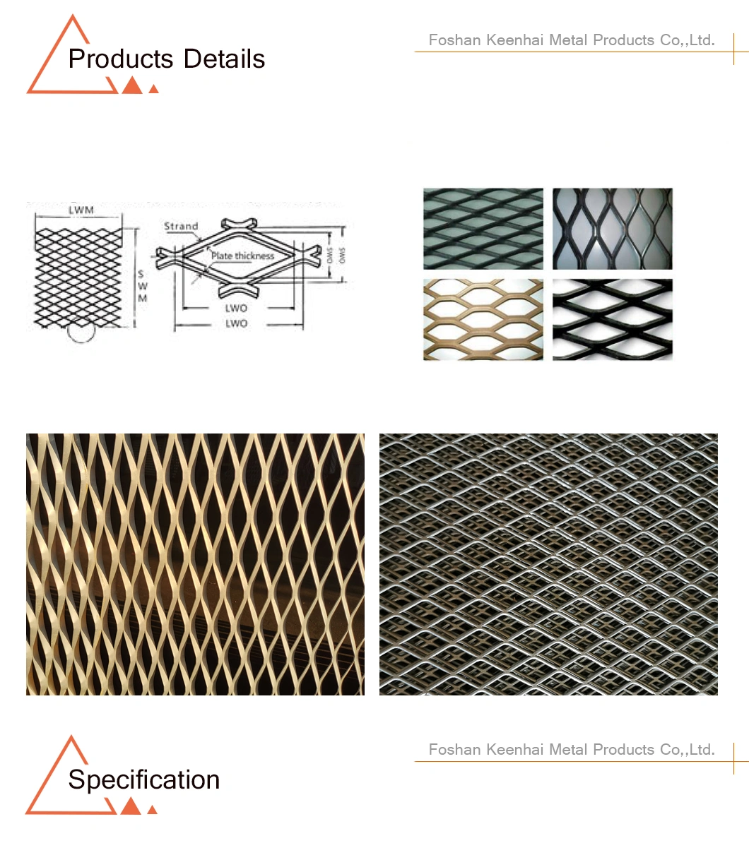 Modern Design Galvanized Fence Aluminum Panel Expanded Mesh