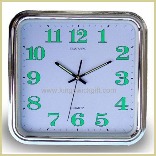 32.5*33.5cm Fluorescent Wall Clock with Luminous Number and Hands (PWC4722)