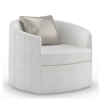 Funky Round Fabric Swivel Armchair for Living Room Sofas
