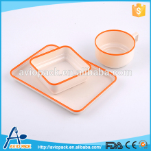 Food safety custom logo airline plastic ABS tableware set