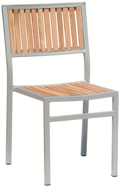 China Wholesale Price Comfortable Aluminum Stacking Plastic Poly Natural Wood Taburete Restaurant Chair