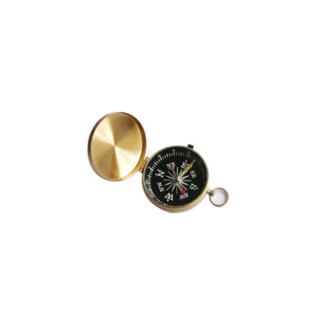 Wholesale 45mm Brass Pocket Compass with Keychain