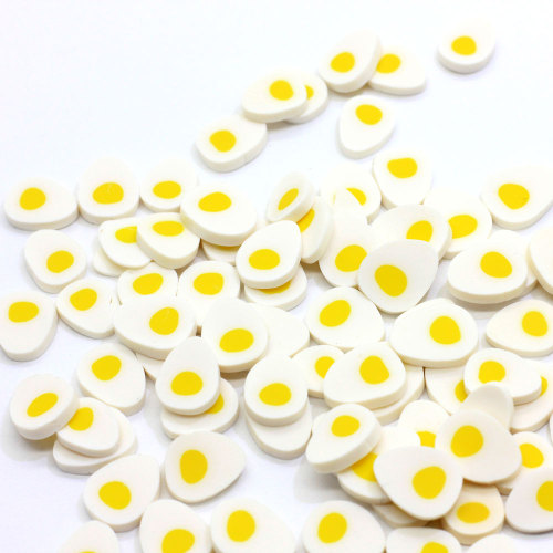 Venta al por mayor Mini simulación de huevo de polímero Caly Slice lindo relleno de limo de arcilla para decoración de uñas Diy o accesorios de carcasa de teléfono