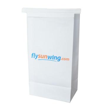 White kraft coated air sickness vomit bag