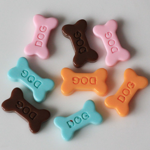 Colorful Resin Dog Bone Flatback Cabochon DIY Artificial Food Crafts κολιέ κρεμαστό κόσμημα στολίδι