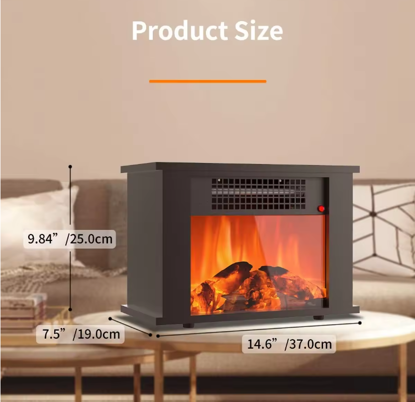 2024 new style Factory customized 1000W decorative indoor Flame effect Electric fireplaces heater for sale