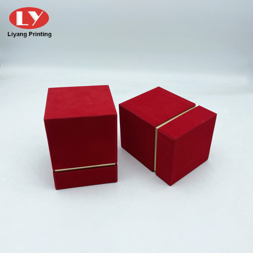 Boîtes d&#39;emballage en velours rouge personnalisé pour tasse en verre