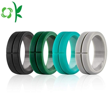 Latest Debossed Cross Cool Fashion Silicone Round Rings