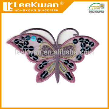 Custom Design Sequin Butterfly Embroidery Applique Patch