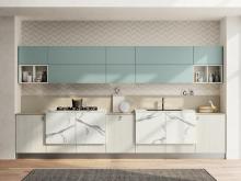 Cheap Custom Glossy Open Painting Modern Kitchen Cabinets