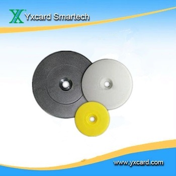 RFID black ABS coin tag/disk tag