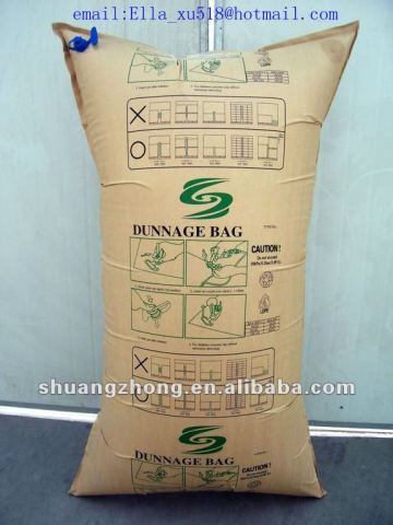 Brown kraft paper air dunnage bag