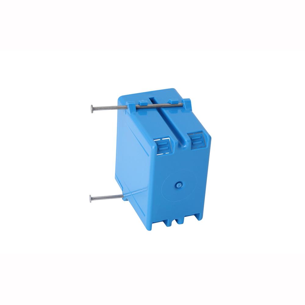 1-Gang 20 cu. in. Blue PVC Old Work Electrical Switch and Outlet Box B118A New Work single gang receptacle box surface mount