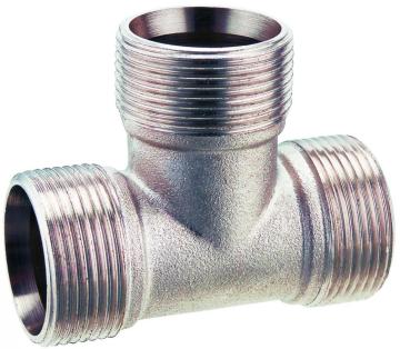 Forged CW617N brass tee nickle plated brass fitting