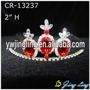 Red Crowns Rhinestone Wholesale Girls Tiaras
