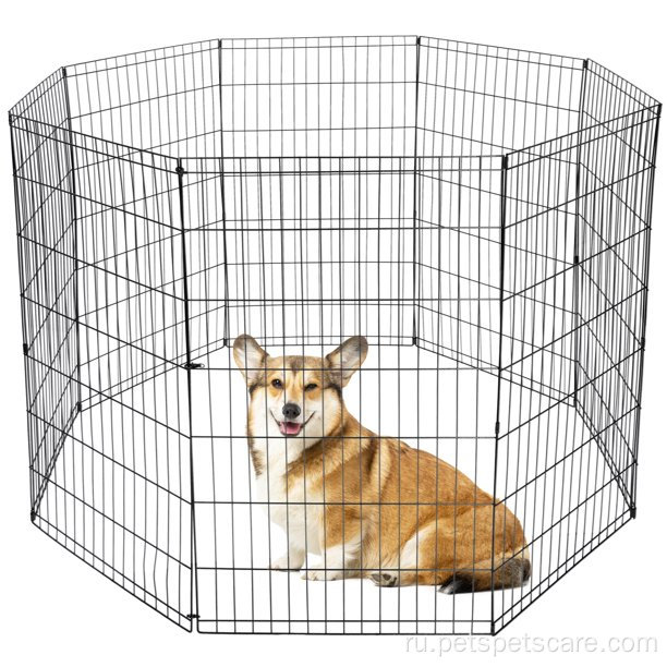 Pet Dog Playpen Складывающая металлическая щенка кошачья забора