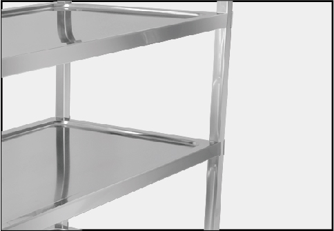 Carrinho de aço inoxidável com roda Stainless Steel Trolley with wheel