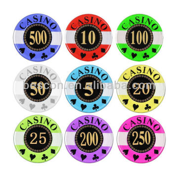 acrylic crystal casino chips circular poker chips poker casino