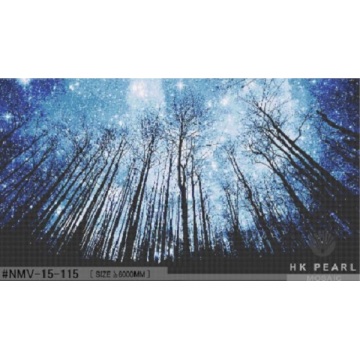 Special blue starry Forest art mosaic