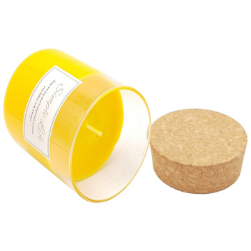 Cork Lid glass container paraffin wax candles